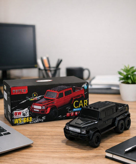 Buggati Car Design Premium Bluetooth Speaker | High Bass 8W Sound | LED Lights | Portable Music Speaker