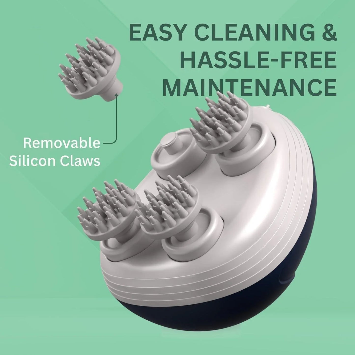 PixyMart Electric Head Massager | Type-C Rechargeable Scalp Massager for Hair Growth, Stress Relief & Deep Relaxation