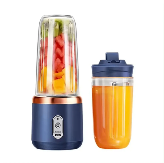 PixyMart Portable USB Rechargeable Fruit Juicer Blender – 6 Blade Mini Mixer Bottle for Travel & Gym