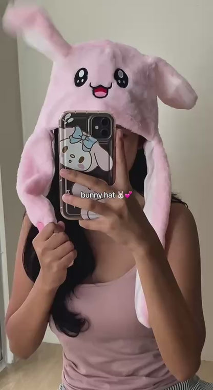 PixyMart Bunny Kids LED Hair Cap | Cute Plush Rabbit Jumping Ear Hat with Glowing Lights for Kids & Adults